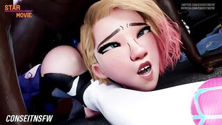 Spider Gwen Stacy BBC Hard Sex Animation