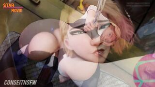 Spider Gwen Stacy BBC Hard Sex Animation