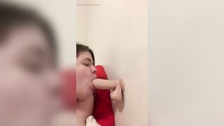 Pretty white bbw doing solo and using toys to play with herself