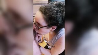 Blowjob Queen loves dick in her throat