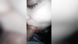 Real: MILF cheating on her man by deepthroating cock in bathroom during a party!