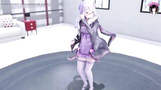 Sexy Teen In Pink Dress Dancing + Gradual Undressing (3D HENTAI)