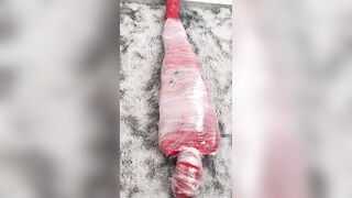 NANA Zentai and plastic 3 layers mummy bondage