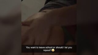 Teacher wants to cheat with Guy in Classroom Snapchat