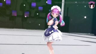 Rendi - Cute Teen With Big Tits Dancing + Gradual Undressing (3D HENTAI)