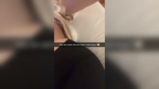 My roommate cheats and cums inside me! German Snapchat Fuck