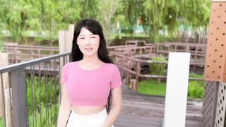 台灣女子公園脫內衣緊張又刺激