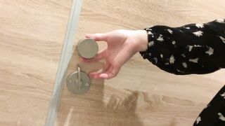 fast masturbation in public toilet