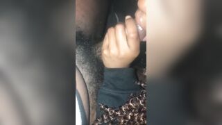 Ebony Teen Blowjob back of Challenger