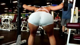 No panties cameltoe at gym