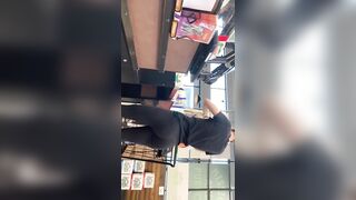 Candid Hot MILF Bends over at Checkout