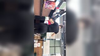 Candid Hot MILF Bends over at Checkout