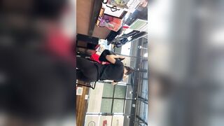 Candid Hot MILF Bends over at Checkout