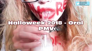 Halloweek 2018 Oral PMV Deepthoat Messy Cosplay with the Mad Scientist and Harley Quinn