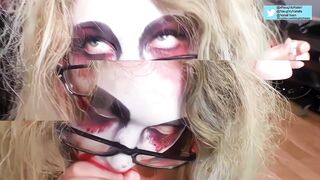 Halloweek 2018 Oral PMV Deepthoat Messy Cosplay with the Mad Scientist and Harley Quinn