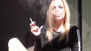 ROXIE RAE BLOWS SMOKE IN YOUR FACE OUTSIDE