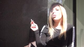 ROXIE RAE BLOWS SMOKE IN YOUR FACE OUTSIDE