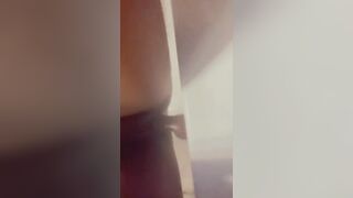 Peeing and Squirting While Fucking BBC Dildo