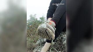 My very sweaty feet on the hike