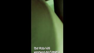 Villain Black Dick makes SHE-HULK GREEN CREAM N ORGASM