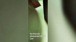 Villain Black Dick makes SHE-HULK GREEN CREAM N ORGASM