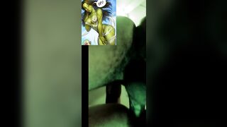 Villain Black Dick makes SHE-HULK GREEN CREAM N ORGASM