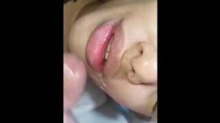 cum facial I love receiving cum on my face????????????????????????