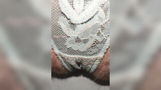 I wet my lace panties when I pissed in the toilet.