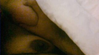 Pressed Big Soft perky Tits of My Indian teen 18 year girlfriend Priya in bed| SlowMo vid | F24