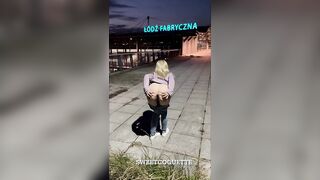 I strip naked in front of the train station