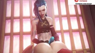 League of legends Vi and Futa Jinx Have a good time hetnai