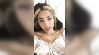 Beautiful blonde recorded video of herself touching her beautiful body and sent video to neighbor