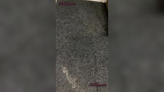 Naughty Piss Hot Pink Leggings Pee On Carpet Floor Almost Caught