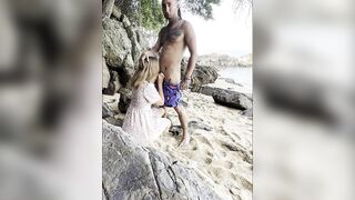 Blowjob on the beach