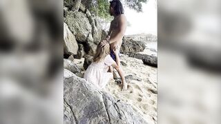 Blowjob on the beach