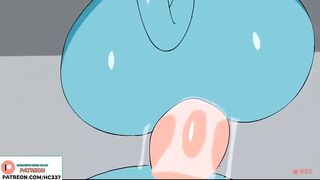 GUMBALL MOM RECORDING A SPECIAL GYM ADVERTISE | GUMBALL HENTAI CARTOON