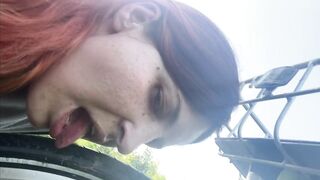 Used public bike for morning masturbation and orgasm