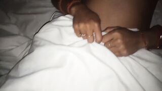 Indian girlfriend fucks hard closeup ass