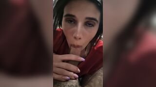 Cute stepsister morning blowjob