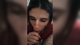 Cute stepsister morning blowjob