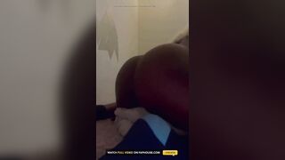 Sexy& Slim Ebony (yoni Pink) with Perfect Ass, Rubbing Nipples While Humping Pillows for Amazing Orgasm!