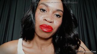 Kissing Humiliation- Ebony Femdom Goddess Rosie Reed Tease And Denial Lipstick Fetish Chastity Slaves