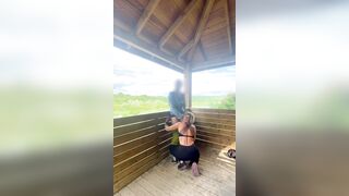 Quick Blowjob on a Tree House