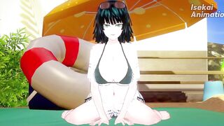 Fubuki in Her Swimsuit Highlights Her Big Tits and Big Ass