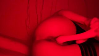 got an orgasm from a vibrator. in stockings