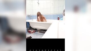 Step Daughter Takes a Bath