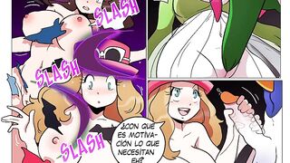 Serena y Liza follan con pokemones