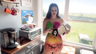 Body Painted Housewife Shows You How To Make Your Husband The Perfect Cup Of Coffee