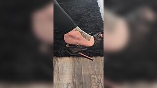 Walking My Tattooed Feet in Stilleto High Heels!