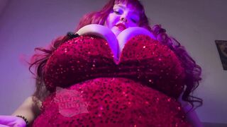 HUGE TITTY Jessica Rabbit Huge Dildo JOI Blowjob